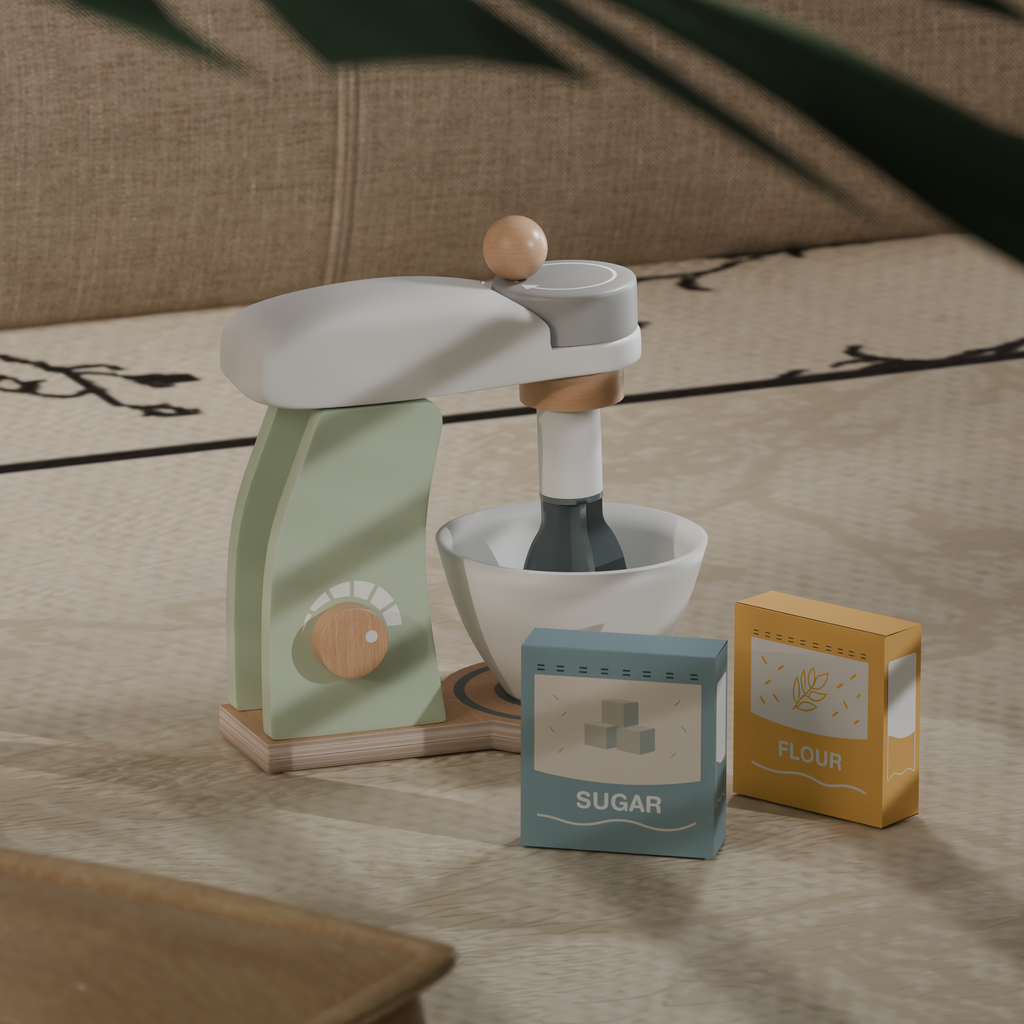 Wood'n Buddy Houten Keukenmachine set - Houten Speelgoed voor Keuken
