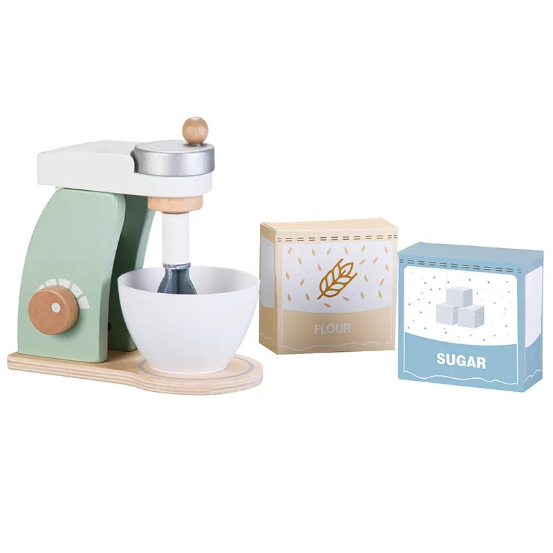 Wood'n Buddy Houten Speelgoed Keukenmachine Set - Montessori Speelgoed Stimulerend voor de Motoriek