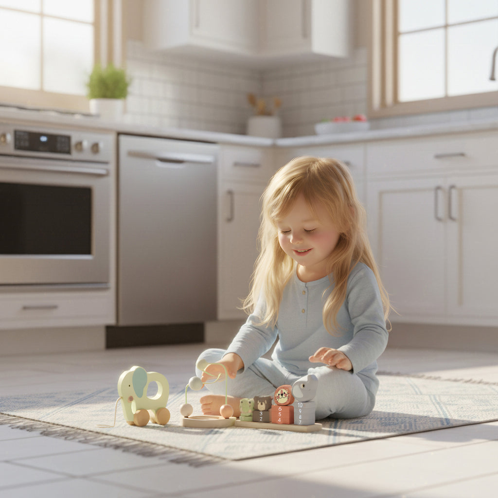 Wood'n Buddy Leerzaam Houten Speelgoed Trio - Montessori Speelgoed