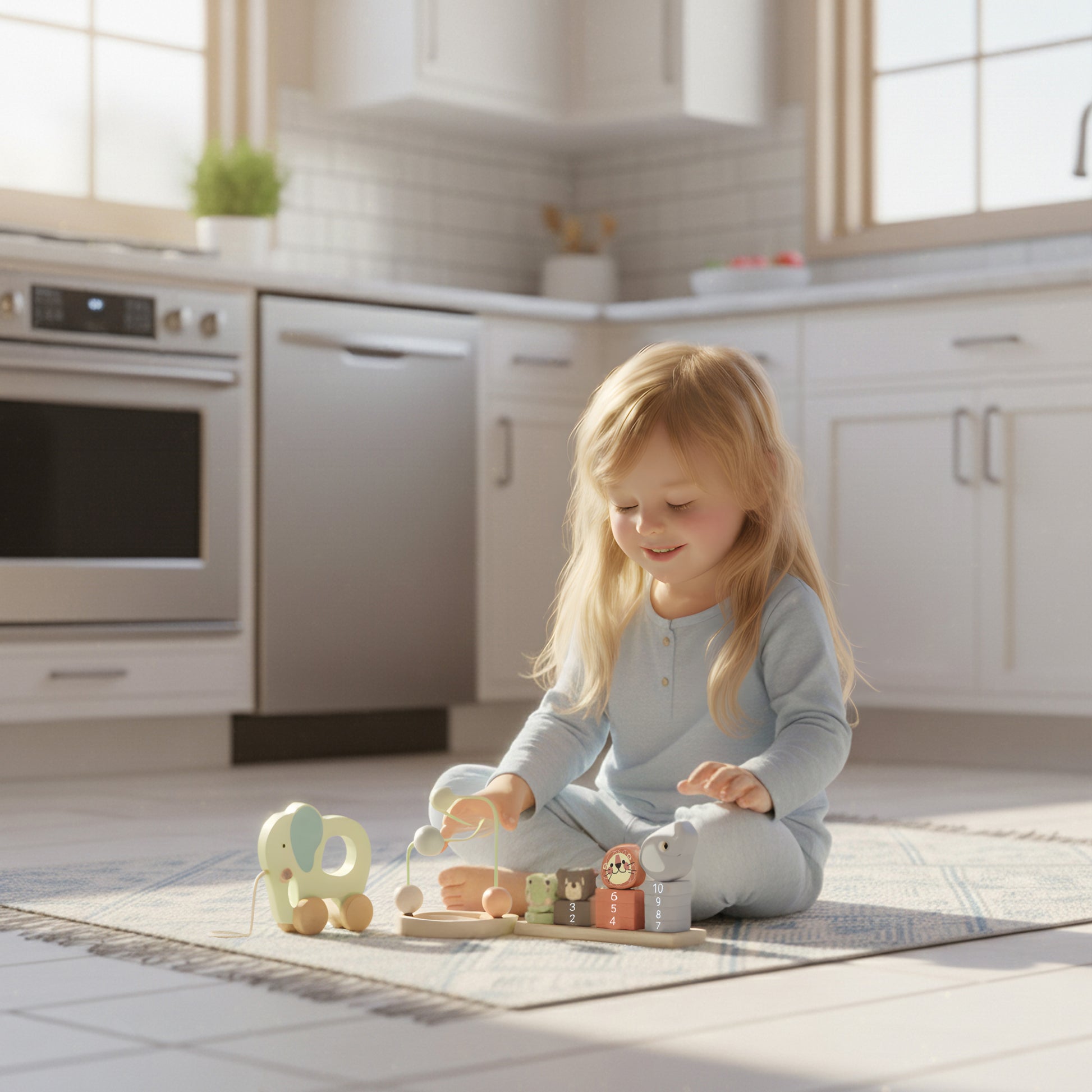 Wood'n Buddy Leerzaam Houten Speelgoed Trio - Montessori Speelgoed