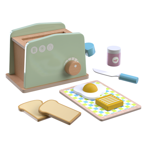 Wood'n Buddy Houten Broodrooster set - Houten Speelgoed voor Keuken